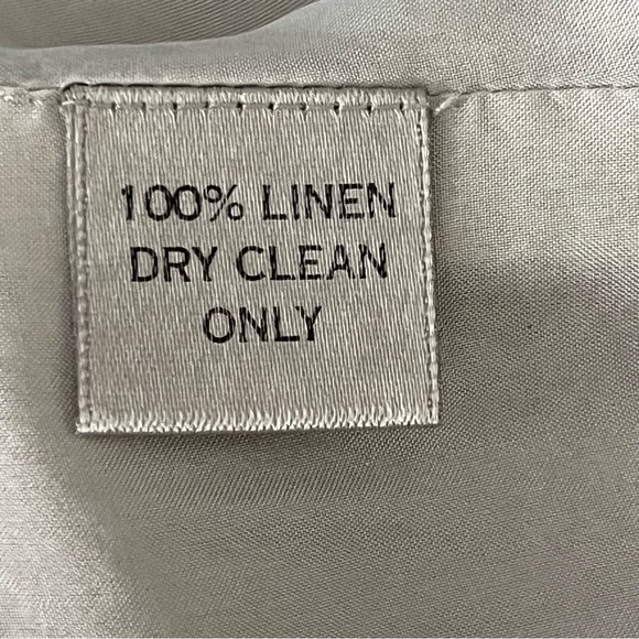 Morgane Le Fay 100% Linen Cropped Jacket Light Taupe Medium - Picture 8 of 8